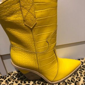 fendi yellow cowboy boots